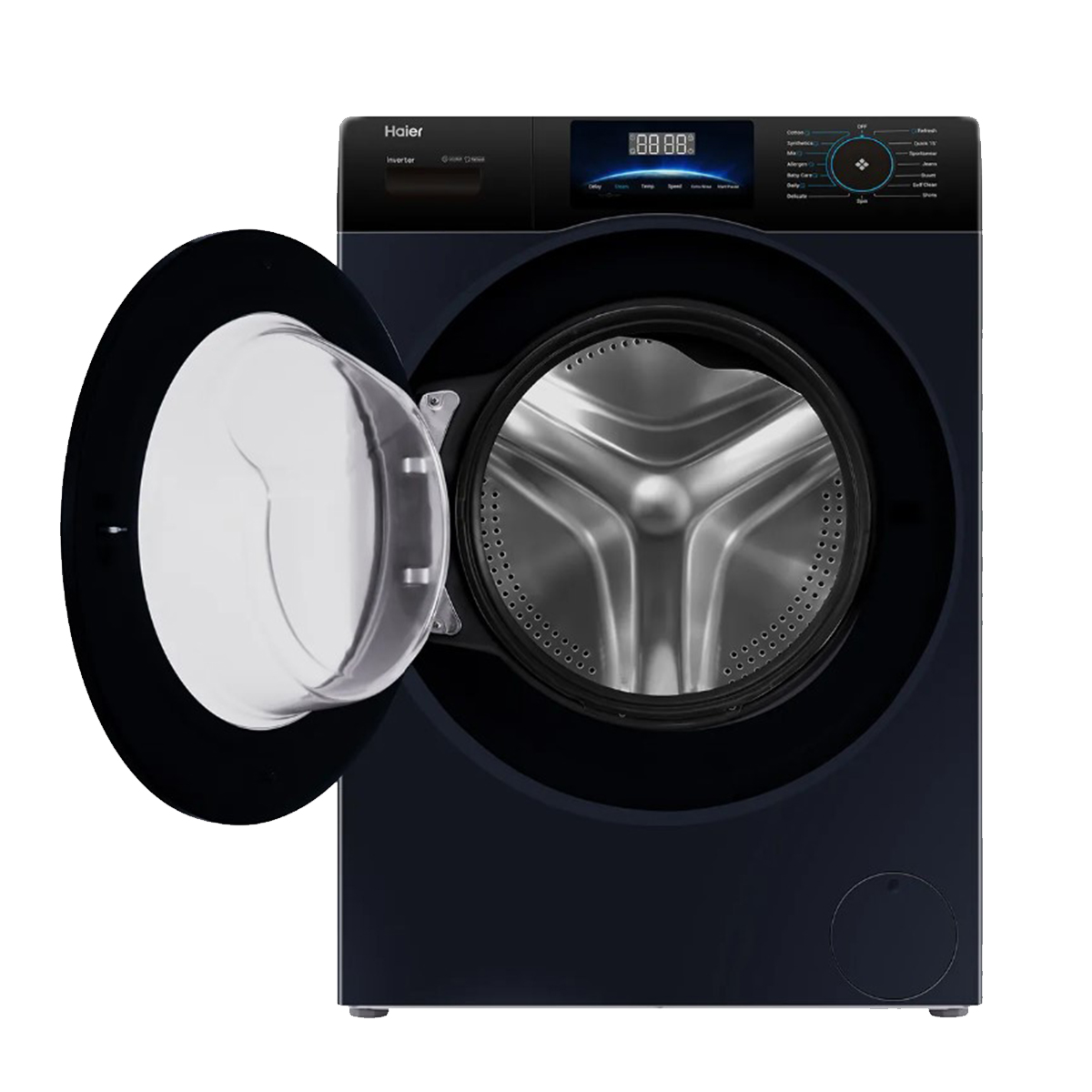 Haier 8 Kg 5 Star Fully Automatic Front Load Washing Machine (HW80-IM12929EBKF, Black)